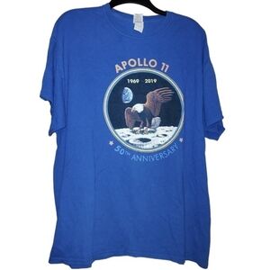 Apollo 11 "The eagle has landed" 50th anniversary blue shirt
